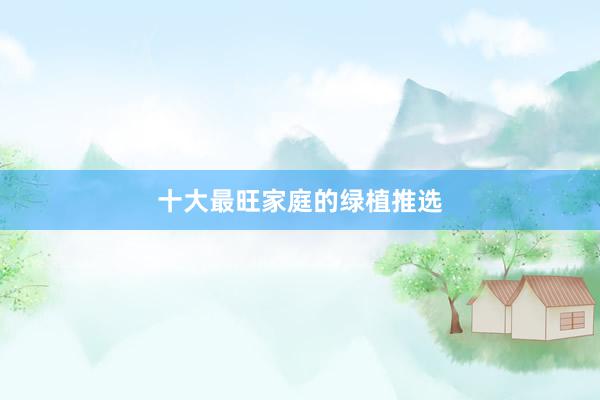 十大最旺家庭的绿植推选